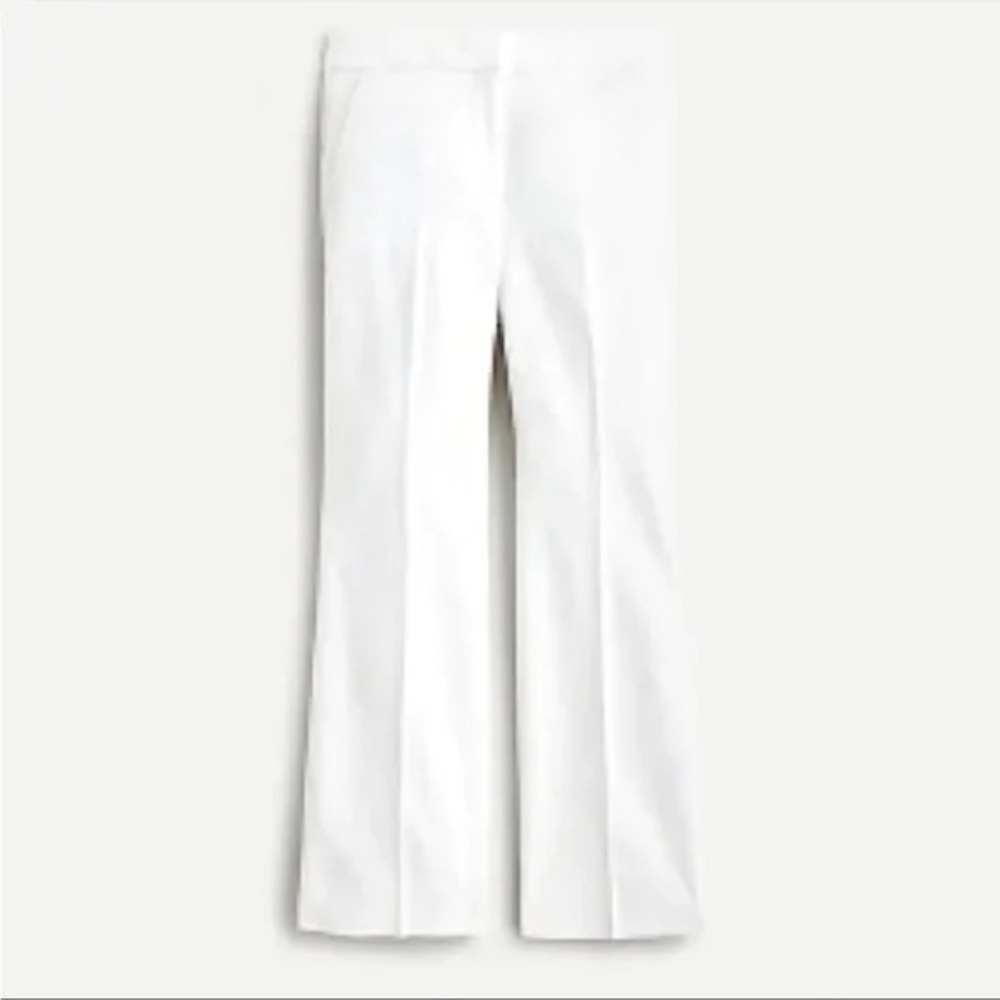 NWT J Crew Hayden Linen Kickout Crop White 20 - Picture 2 of 7